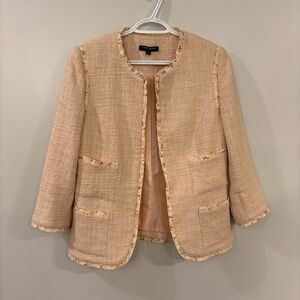 Mario Serrani Italy Tweed Blazer Chanel Style